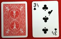 Gaff Card 3 1/2 of Clubs Card