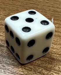 Dice-5/8" Single White Die