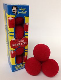 Sponge Balls 1 1/2" size - Red