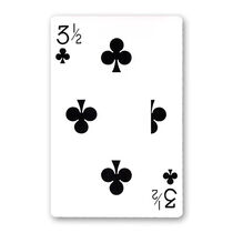 Jumbo Gag Card 3 1/2 of Clubs