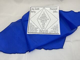 Diamond Cut 18 inch Silk.Blue